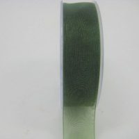 25 MM ORGANZA RIBBON IN FOREST GREEN