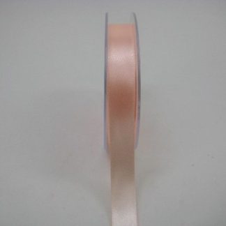 15 MM X 22.5 METRES SATIN RIBBON IN PEACH - IF QUANTITY IS MORE THAN 10 ROLLS PAY £1.05 A ROLL