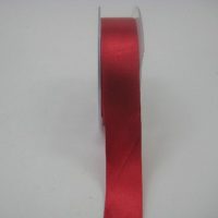 RS25R 25 MM X 22.5 METRES  SATIN RIBBON IN RED- IF QUANTITY IS MORE THAN 5 ROLLS PAY £1.59 A ROLL