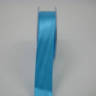 RS25T 25 MM  X 22.5 METRES SATIN RIBBON IN TURQUOISE- IF QUANTITY IS MORE THAN 5 ROLLS PAY £1.59 A ROLL