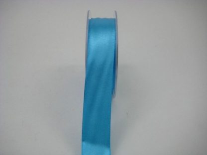 RS25T 25 MM  X 22.5 METRES SATIN RIBBON IN TURQUOISE- IF QUANTITY IS MORE THAN 5 ROLLS PAY £1.59 A ROLL
