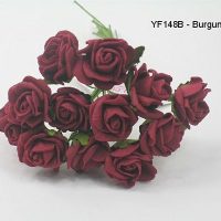 YF148B MINI TEA ROSE IN BURGANDY