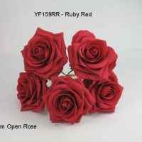 YF159RR  OPEN ROSE IN RUBY RED COLOURFAST FOAM