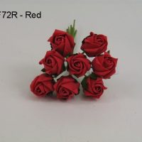 YF72R  ROSEBUDS IN RED COLOURFAST FOAM 8 X 3 CM