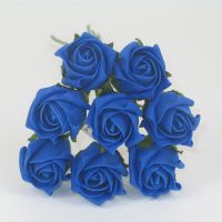 YF72RY  ROSEBUDS IN ROYAL BLUE COLOURFAST FOAM 8 X 3 CM