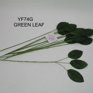 YF74G 12 x 3 ROSE LEAVES IN GREEN